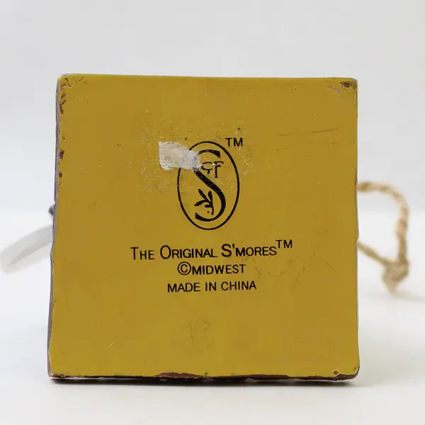 Original S'mores Halloween Ghost BOO Ornament Mesh Overlay Collectible