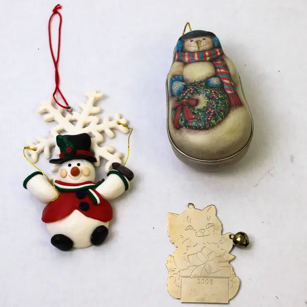 Lot of 3 Christmas Ornaments Holiday Tree Decorations