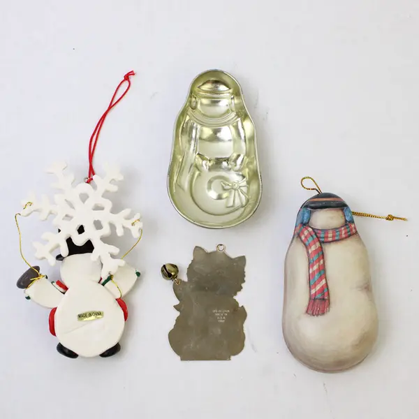 Lot of 3 Christmas Ornaments Holiday Tree Decorations