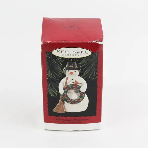 1996 Hallmark Christmas Snowman Keepsake Ornament Marjolein Bastin w/Box