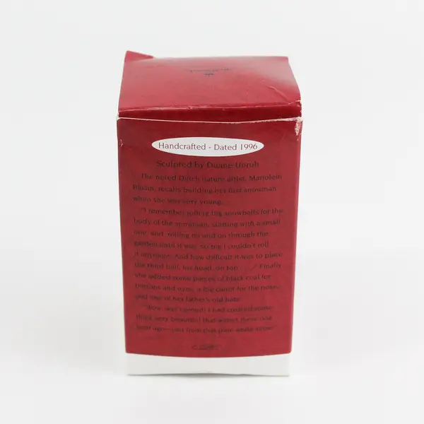 1996 Hallmark Christmas Snowman Keepsake Ornament Marjolein Bastin w/Box