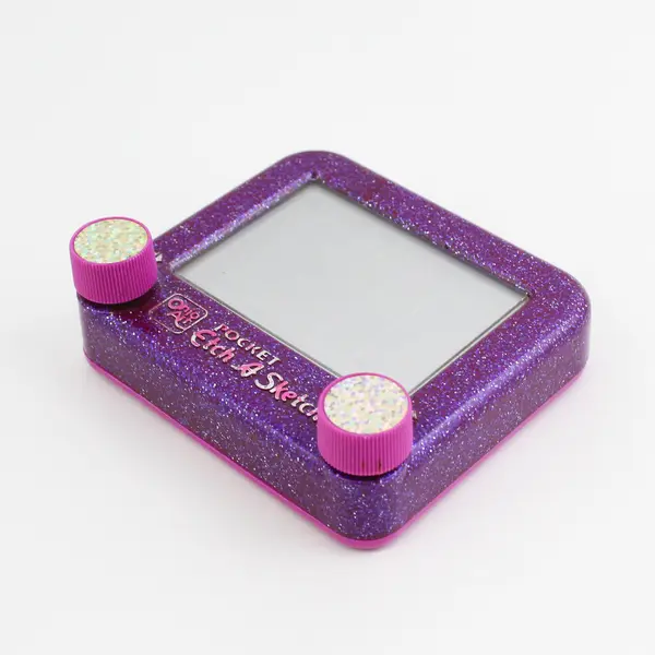 Travel Pocket Etch A Sketch by Ohio Art Sparkly Purple Glitter Version