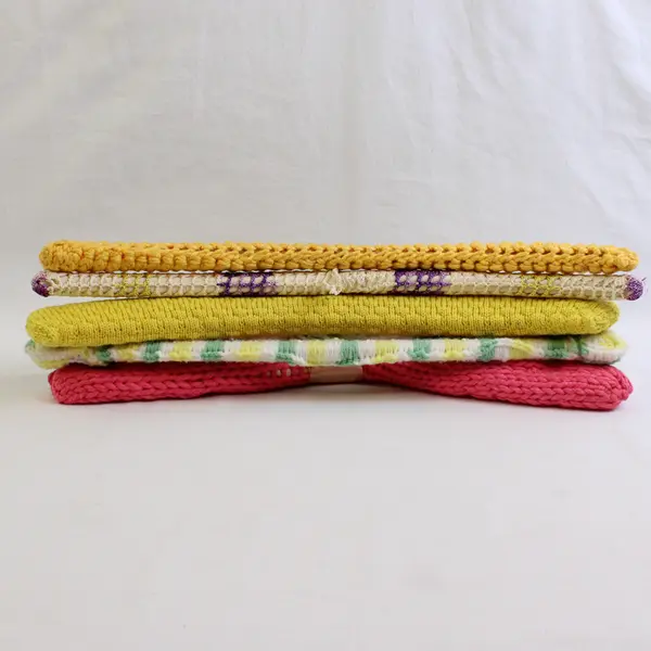 Mixed Lot of 5 Handmade Knit Crochet Covered Clothes Hangers