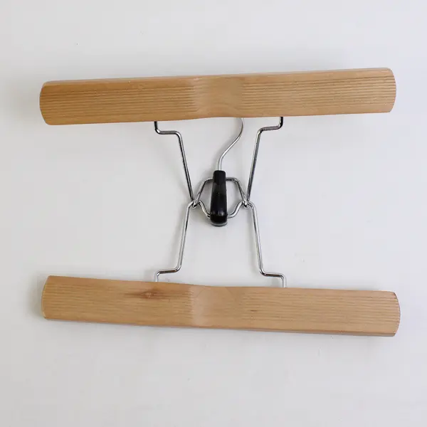 Lot of 5 Wooden Clamp Pants & Skirt Hangers Closet Organization