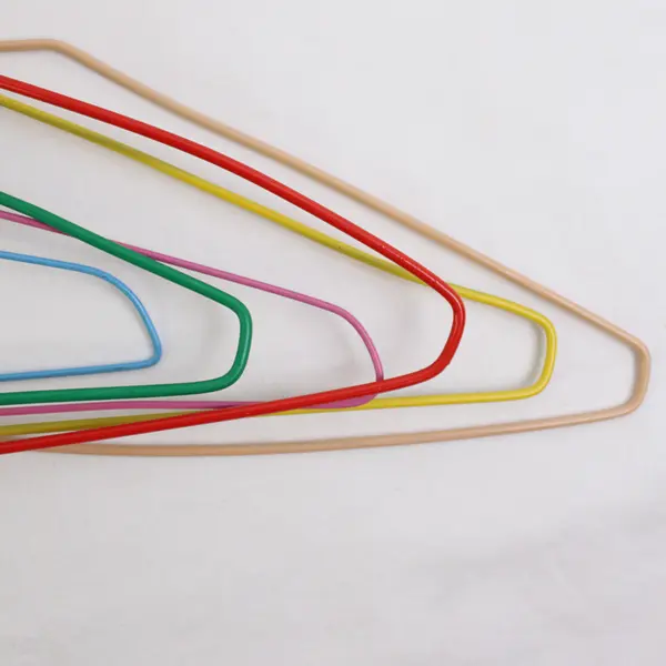 Lot of 10 Colorful Metal Wire Clothes Hangers Closet Organization