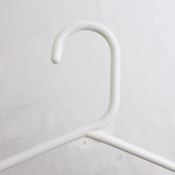 Lot of 10 White Plastic Hangers Closet Storage