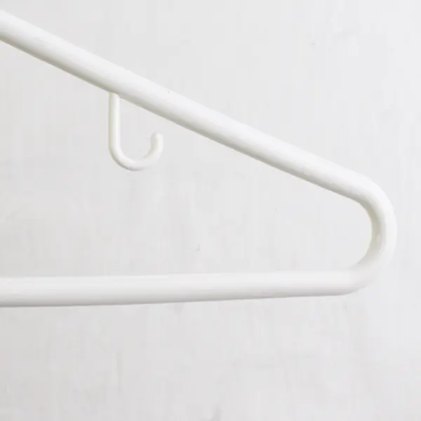 Lot of 10 White Plastic Hangers Closet Storage