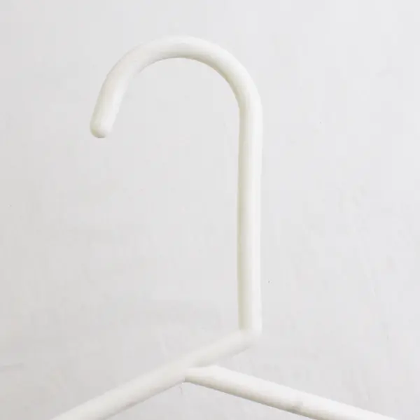 Lot of 10 Opaque White Plastic Hangers Closet Organization