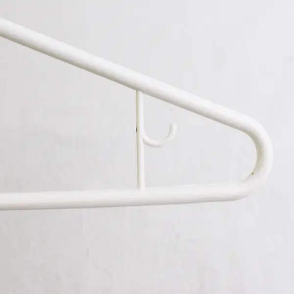 Lot of 10 Opaque White Plastic Hangers Closet Organization