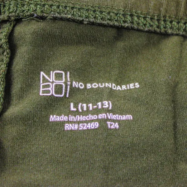 No Boundaries Olive Green Leggings Juniors' Large 11-13