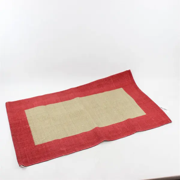 Lot of 2 Room Essentials Simple Modern Red and Brown Door Mats 20" x 34"