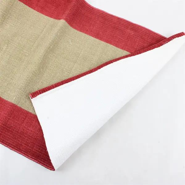 Lot of 2 Room Essentials Simple Modern Red and Brown Door Mats 20" x 34"