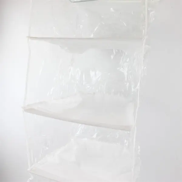 Clear Vinyl Hanging Closet Shoe Organizer 11" x 12" x 43"