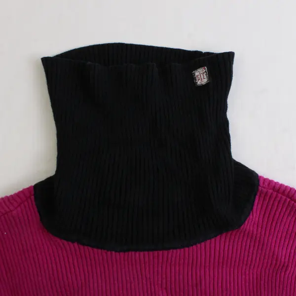 Lauren by Ralph Lauren Pink Gray & Black Colorblock Ribbed Turtleneck Women's XL