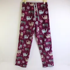 Secret Treasures Sloth Print Purple Fuzzy Pajama Pants Women's Small 4-6