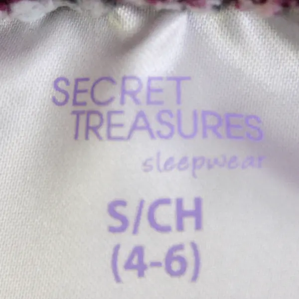 Secret Treasures Sloth Print Purple Fuzzy Pajama Pants Women's Small 4-6
