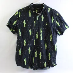 Forever 21 Cactus Print Black Short-Sleeved Button-Up Men's Small