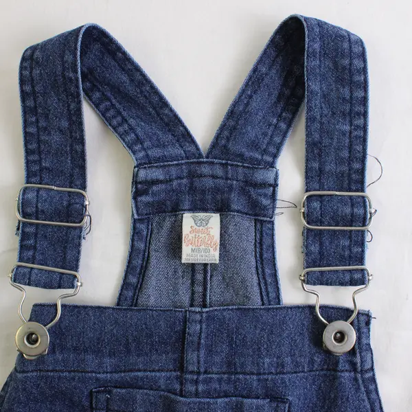 Sweet Butterfly Smiley Face Print Overall Tutu Dress Girls' Medium 8/10