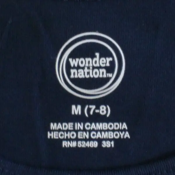 Wonder Nation Rainbow Unicorn Print Navy Blue Tutu Dress Girls' Medium 7-8