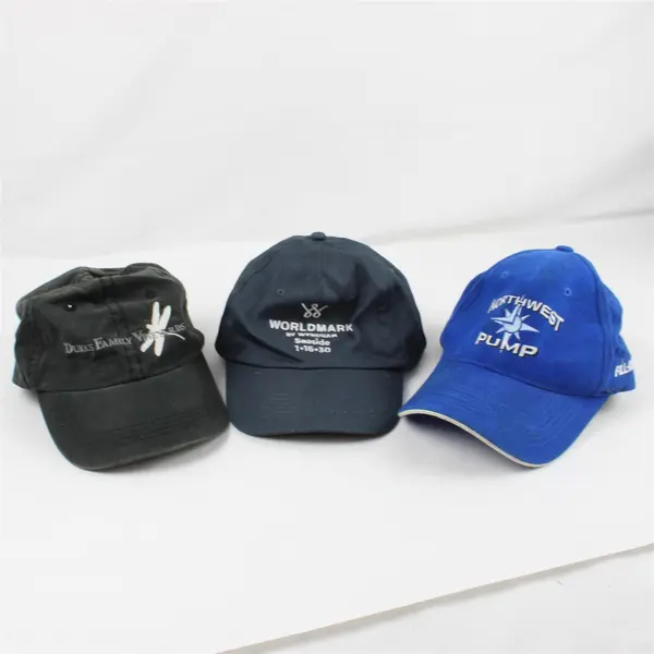 Lot of 3 Baseball Caps Adjustable Dukes Vineyard Worldmark Seaside NW Pump