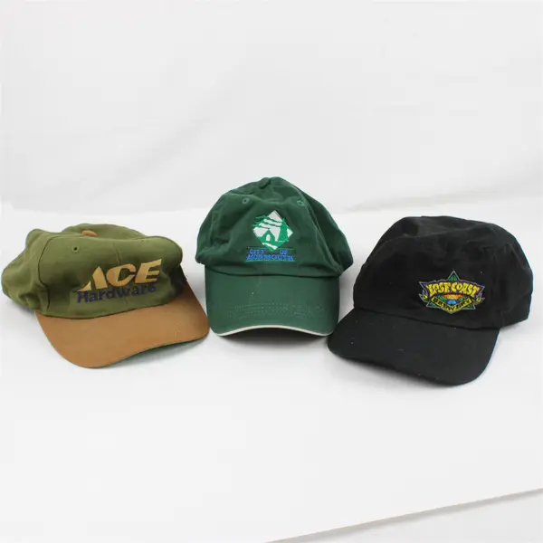 Lot of 3 Adjustable Baseball Caps Lost Coast Brewery, Ace Hardware, Monmouth