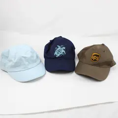 Lot of 3 Unisex Adjustable Baseball Caps UPS Sea Turtle Light Blue
