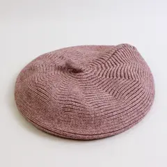 Unbranded Cable Knit Beret Beanie One Size Blush Pink with Pink Velour Lining