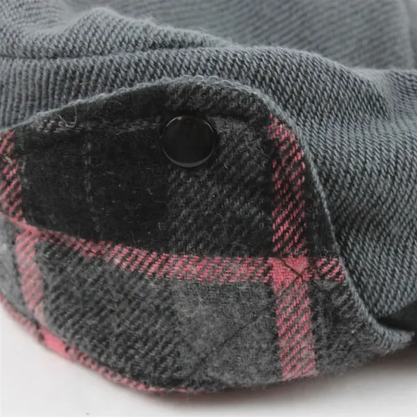 Men's Grey Newsboy Cap Plaid Earflaps Vintage Hat