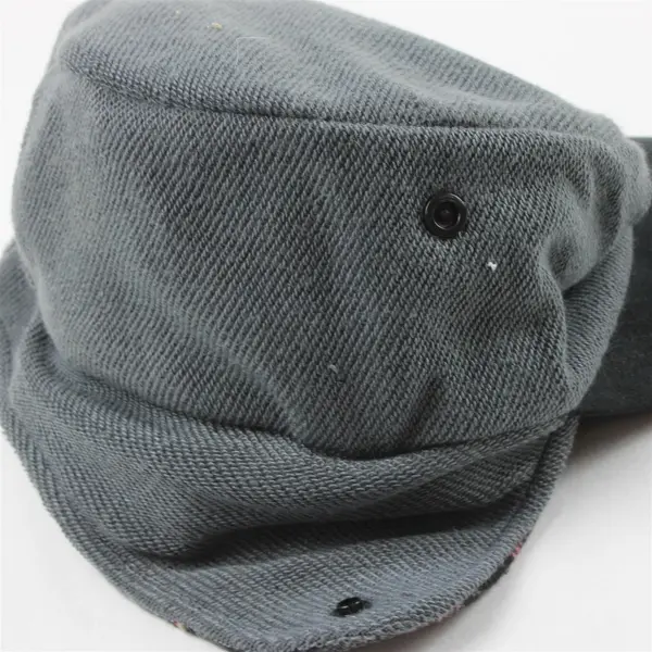Men's Grey Newsboy Cap Plaid Earflaps Vintage Hat