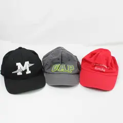 Lot of 3 Youth Adjustable Baseball Caps Amity Jogathon, GAP S/M, Lightning