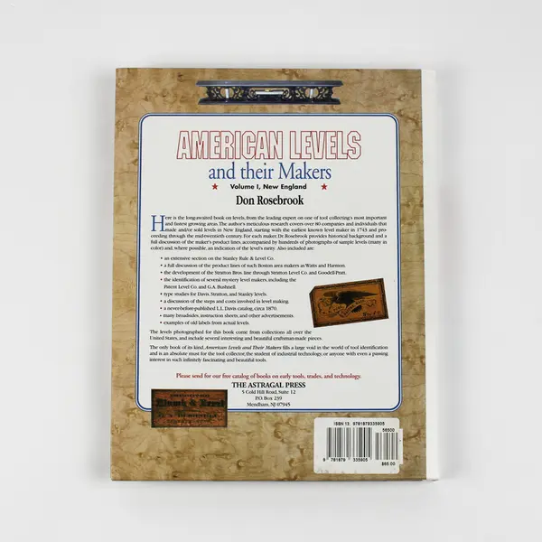 American Levels and Their Makers Don Rosebrook 1999 HC Vol I New England VG