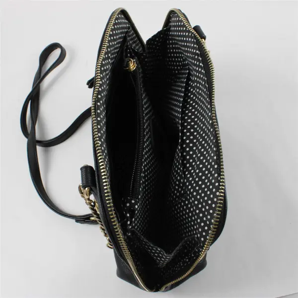 Black Crossbody Handbag Small Compact Women's Purse