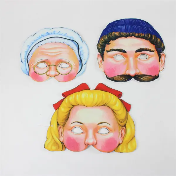 Lot of Red Felt Fabric & Fairy Tale Panels Goldilocks Red Riding Hood 3 Pigs