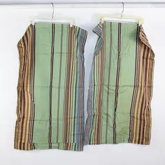 IKEA Set of 2 King/Super King Size Pillow Cases Multicolor Stripes - 100% Cotton