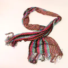 Colorful Rayon Scarf 5ft x 1ft Lightweight Women's Wrap