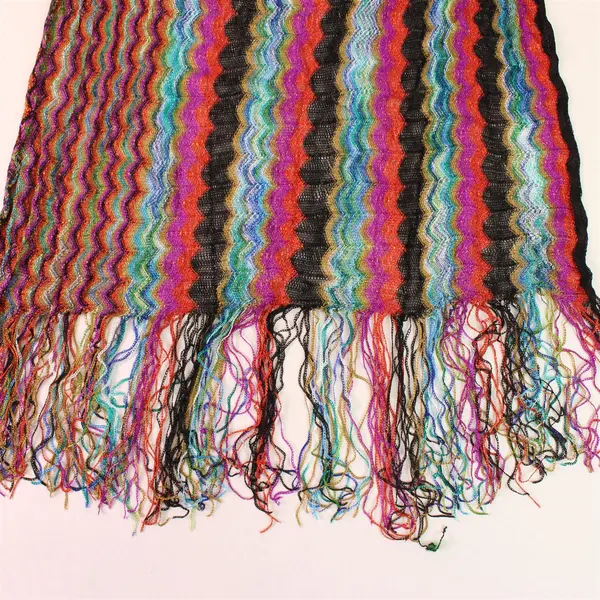 Colorful Rayon Scarf 5ft x 1ft Lightweight Women's Wrap