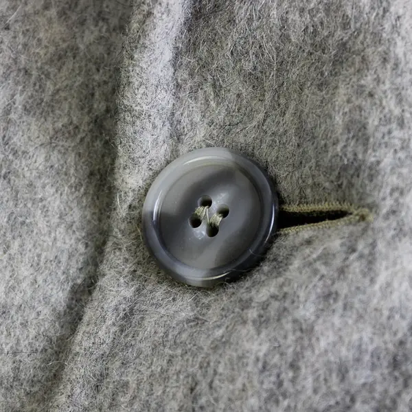 Vintage Unbranded Men's 50R Gray Wool Satin-Lined Single Breasted Pea Coat