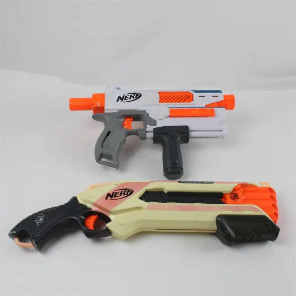Lot of 2 Nerf N-Strike Elite Rough Cut 2x4 + Modulus Mediator Blasters - Parts