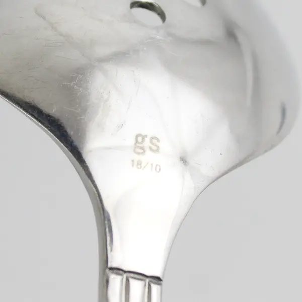 Gourmet Settings GON23 18/10 SS Pierced Serving Spoon 9.75" Rare HTF Pattern