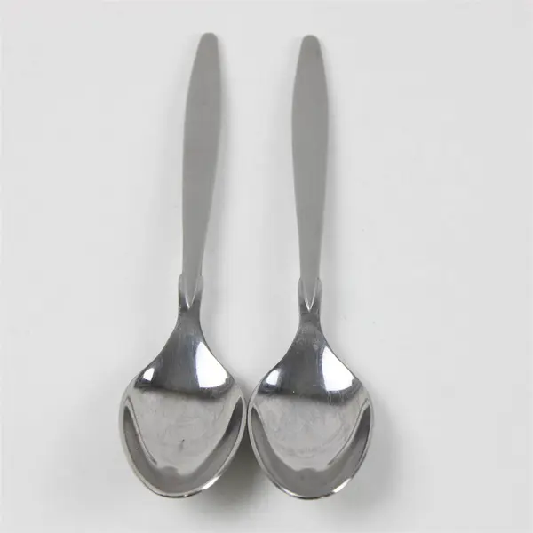 Set of 2 Oneida Sparta Stainless Oval Soup Spoons 7.25" Flatware