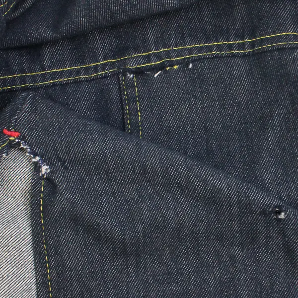 Vtg ELY Men's L Dark Wash Denim Snap Button Up Lightweight Jacket