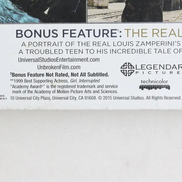 Unbroken DVD, 2014 Universal Pictures