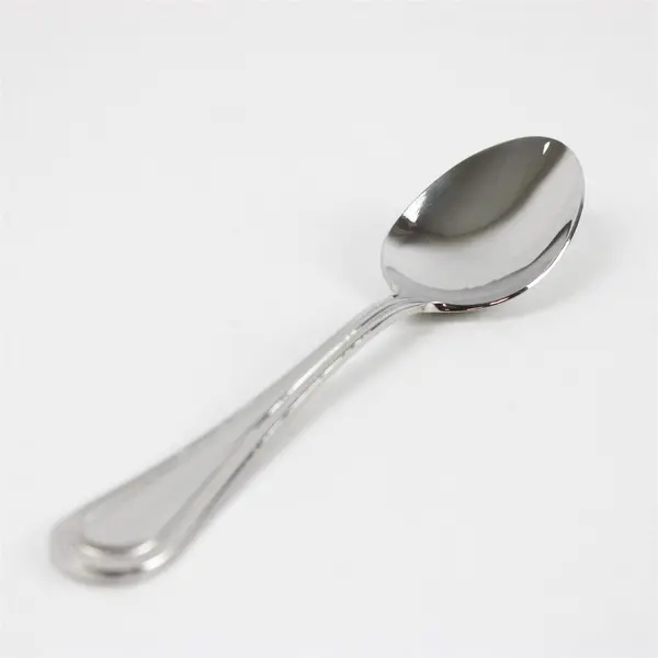 Set of 4 Wallace Silversmiths Continental Bead Stainless Oval Soup Spoons 