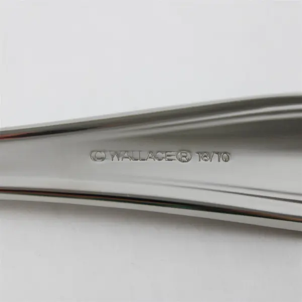 Set of 4 Wallace Silversmiths Continental Bead Stainless Oval Soup Spoons 