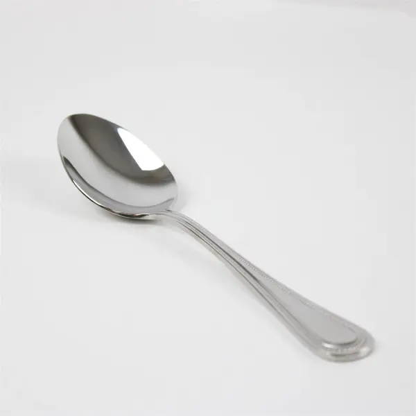 Set of 3 Wallace Silversmiths Continental Bead Stainless Oval Soup Spoons 