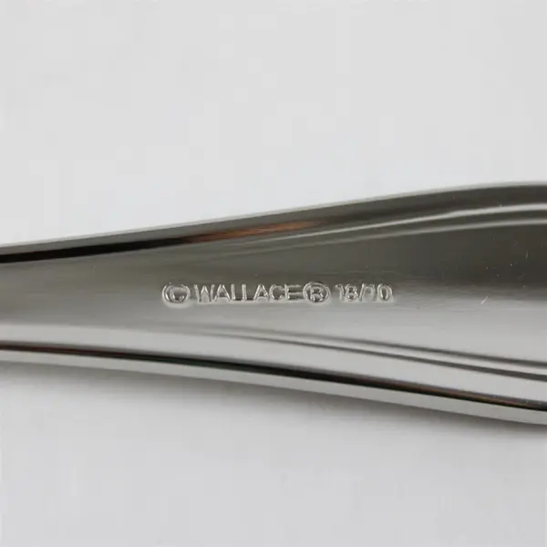 Set of 3 Wallace Silversmiths Continental Bead Stainless Oval Soup Spoons 