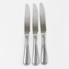 Set of 3 Wallace Silversmiths Continental Bead Stainless Steel Solid Knives