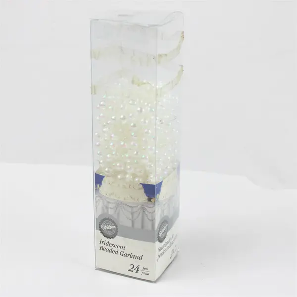 Wilton Iridescent Beaded Garland 24ft Holiday Decor Reflective