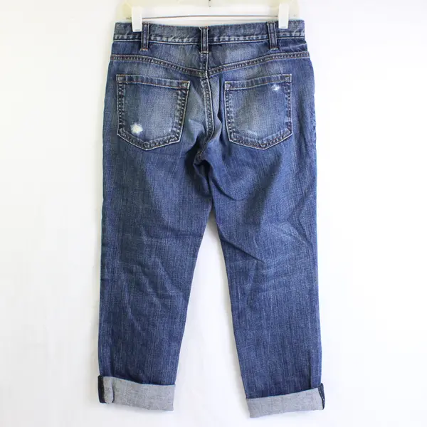 Loft Women's 25/0 (actual 31 waist) Med. Wash Boyfriend Button Fly Denim Jeans