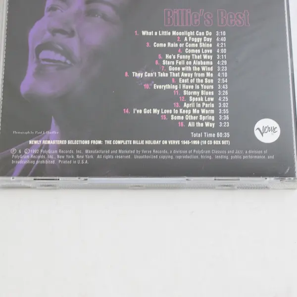 Billie Holiday CD, Billie's Best #D100135  1992